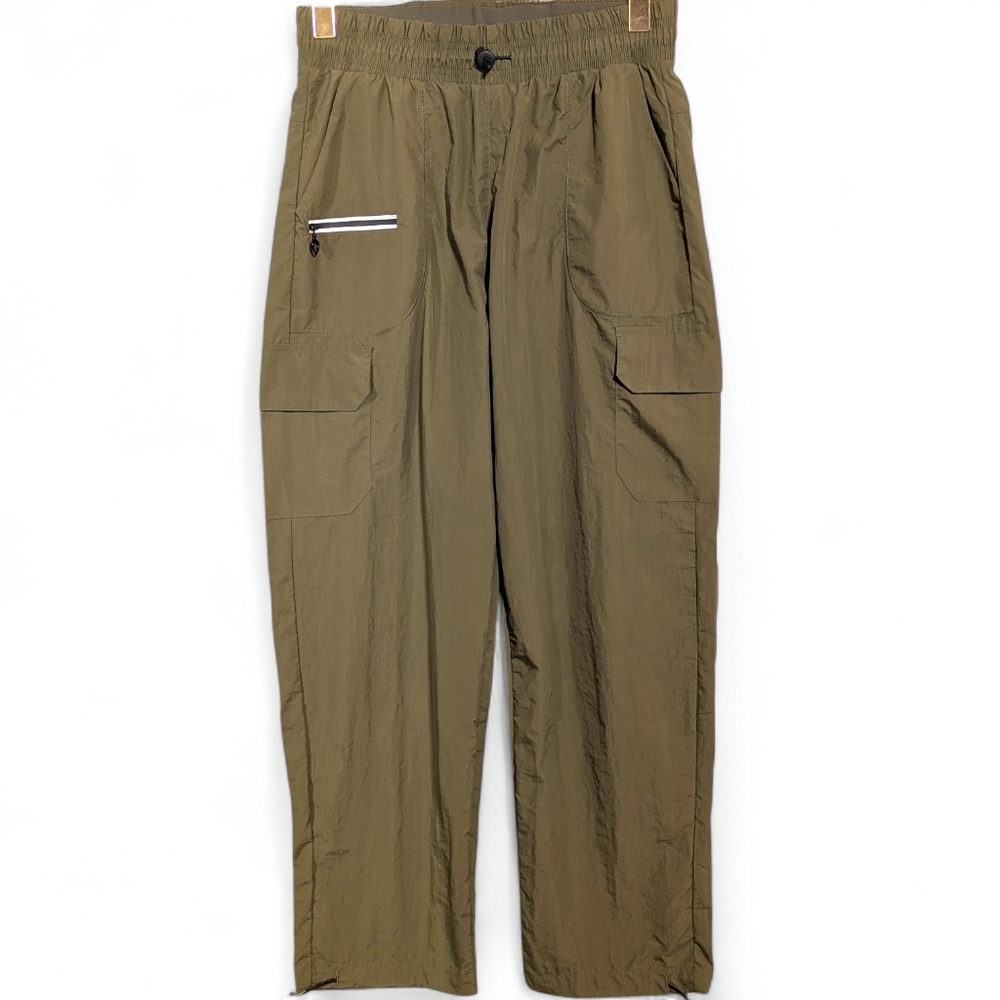 🌲 NEW Olive Green Lightweight Cargo Joggers Sz M Y2K Pants Gorpcore 🌲